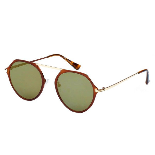 Classic Round Mirrored Fashion Sunglasses
