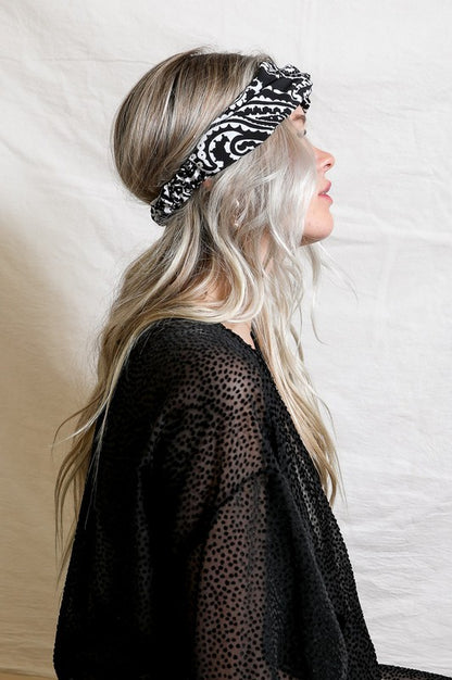 Large Paisley Print Bright Boho Headwrap