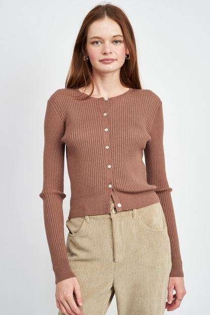 LONG SLEEVE BUTTON UP CROP TOP