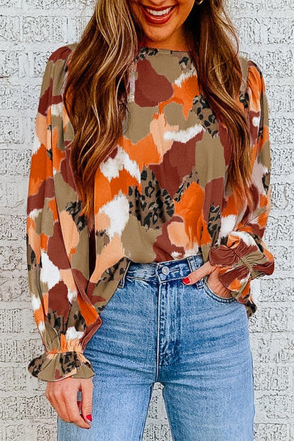 Multi Color Long Sleeve Blouse