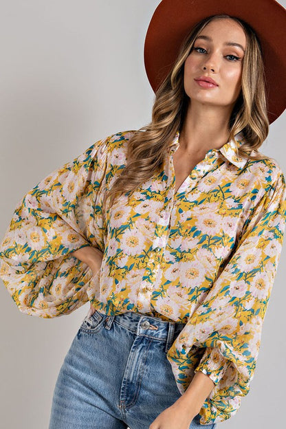 FLORAL PRINT BLOUSE TOP