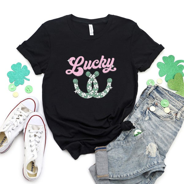 Lucky Horse Shoes Short Sleeve Tee