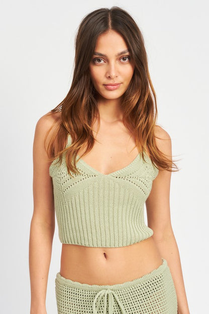 CROCHET CROP CAMI TOP