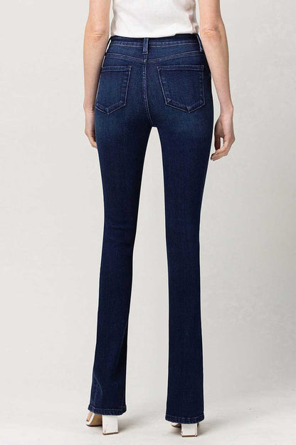 High Rise Slim Straight W/Slit