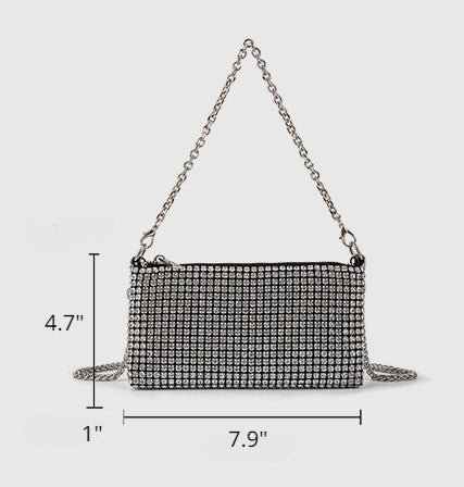 Rhinestone Bag Chain Evening  Shoulder Purse