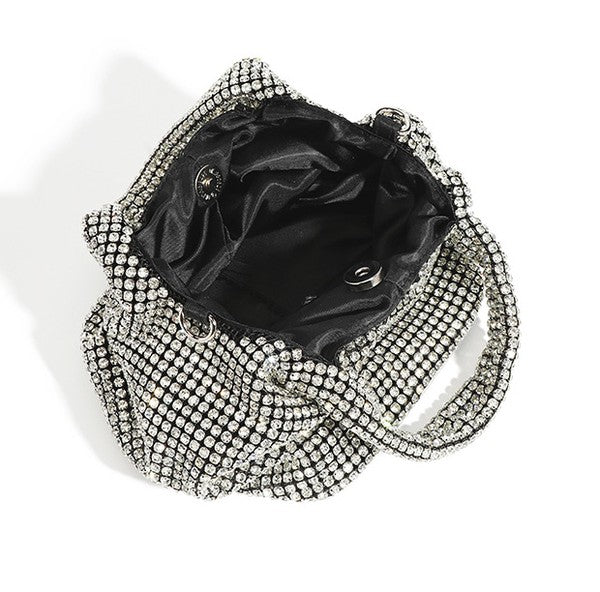 Full Diamond Bag Bucket Rhinestone Chain Purse