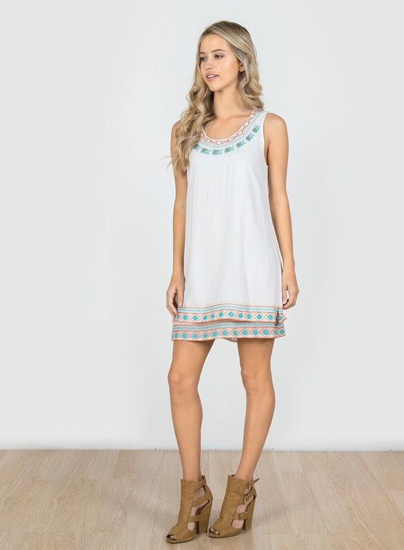 Aztec Print Tank Mini Dress