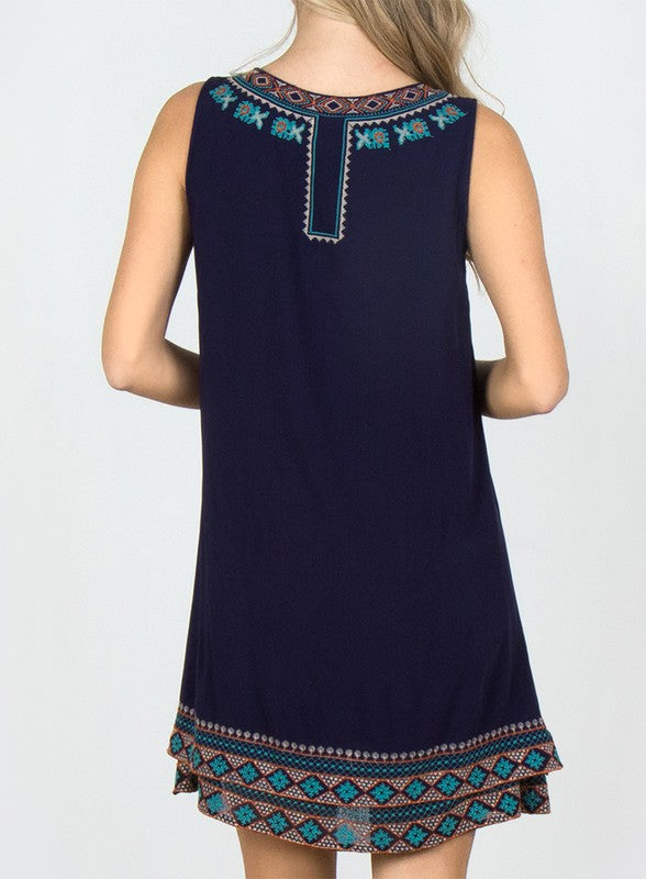 Aztec Print Tank Mini Dress