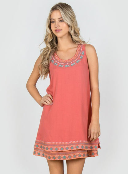 Aztec Print Tank Mini Dress