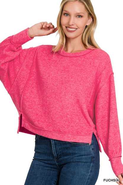 Brushed Melange Hacci Oversized Sweater