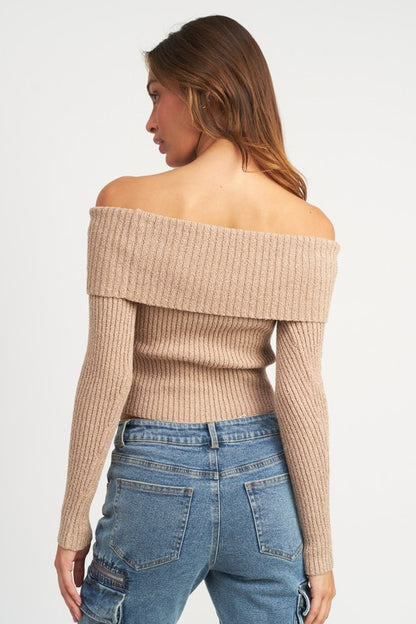 LONG SLEEVE OFF SHOULDER TOP