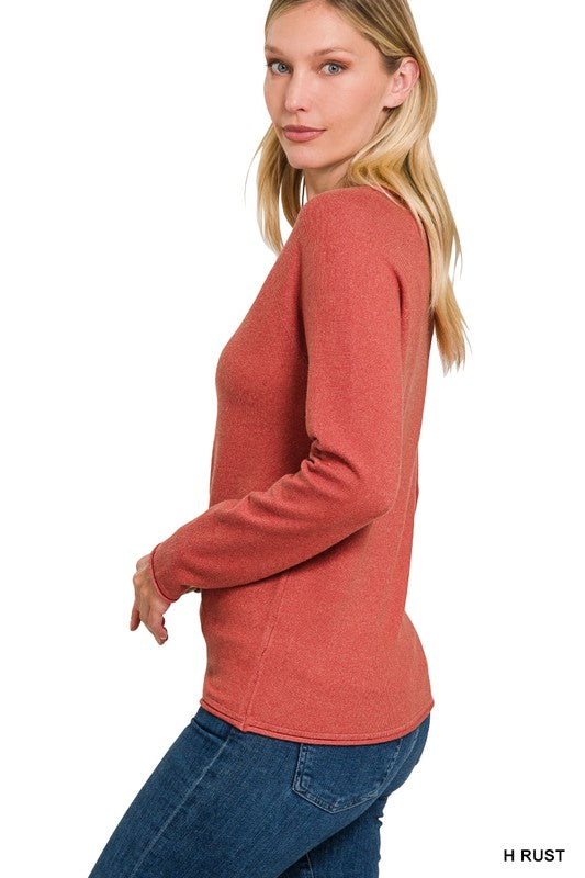 Viscose Round Neck Basic Sweater