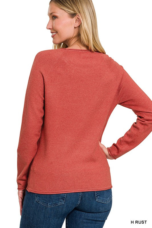 Viscose Round Neck Basic Sweater