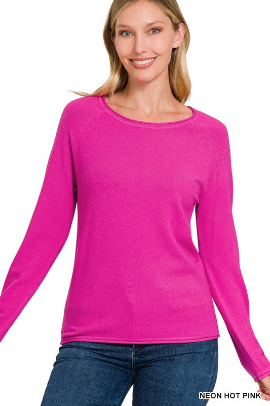 Viscose Round Neck Basic Sweater