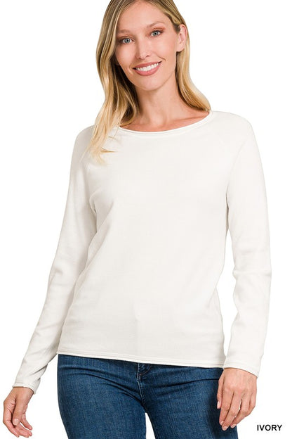 Viscose Round Neck Basic Sweater