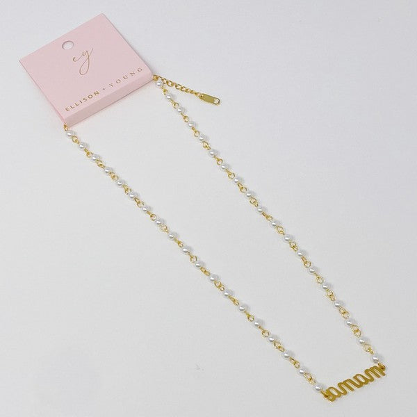 Mama Pearl Chain Necklace