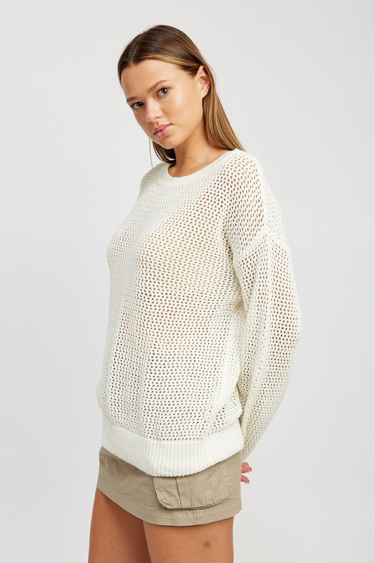 CROCHET LONG SLEEVE TOP