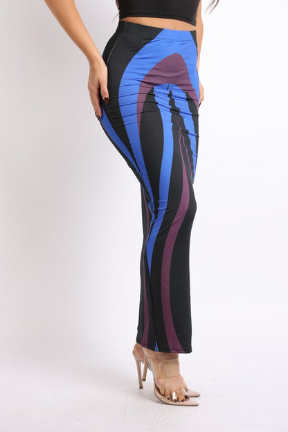 Geo Printed maxi skirt