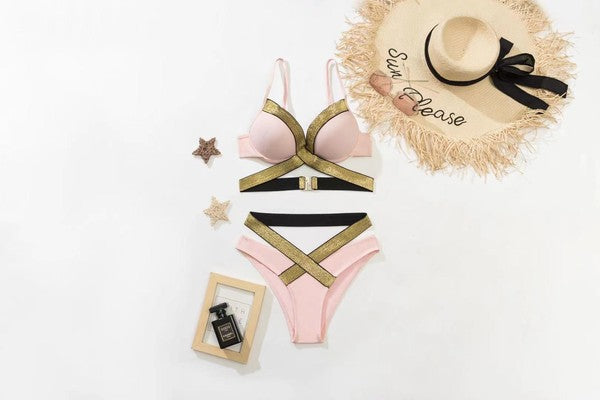 GOLD STRAPS BIKINI SET