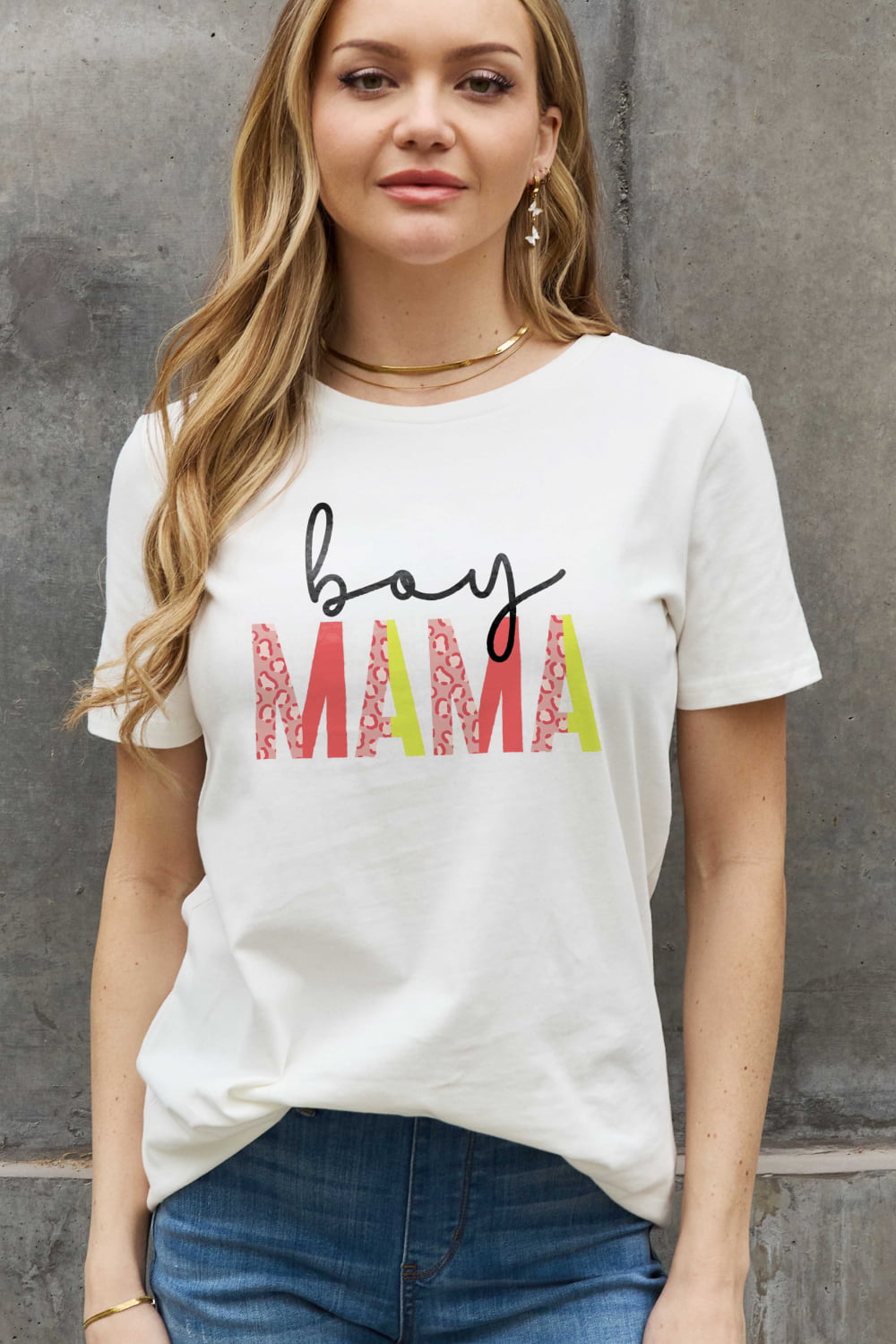 Simply Love Full Size BOY MAMA Graphic Cotton Tee