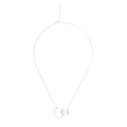 Two Circle Interlocking Pendant Necklace