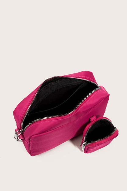 Polyester Shoulder Bag with Small Purse