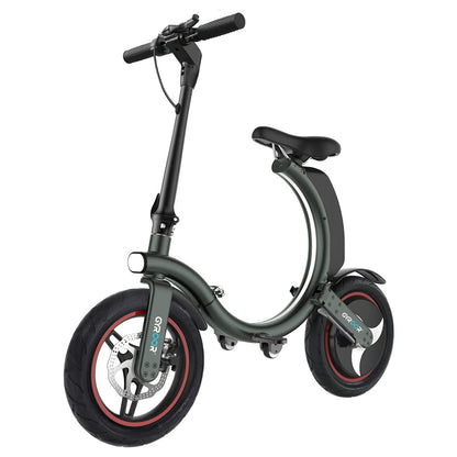 Gyroor Folding Electric Bike for Adults Teens, 450W eBike with 18.6MPH up to 25 Miles Adult Electric Bicycles 14in Tire, Disc and Electronic Brake Mini Bike