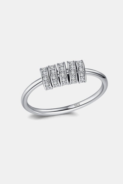 925 Sterling Silver Five Hoops Ring