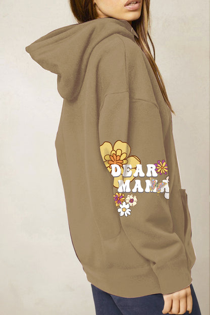 Simply Love Simply Love Full Size DEAR MAMA Flower Graphic Hoodie