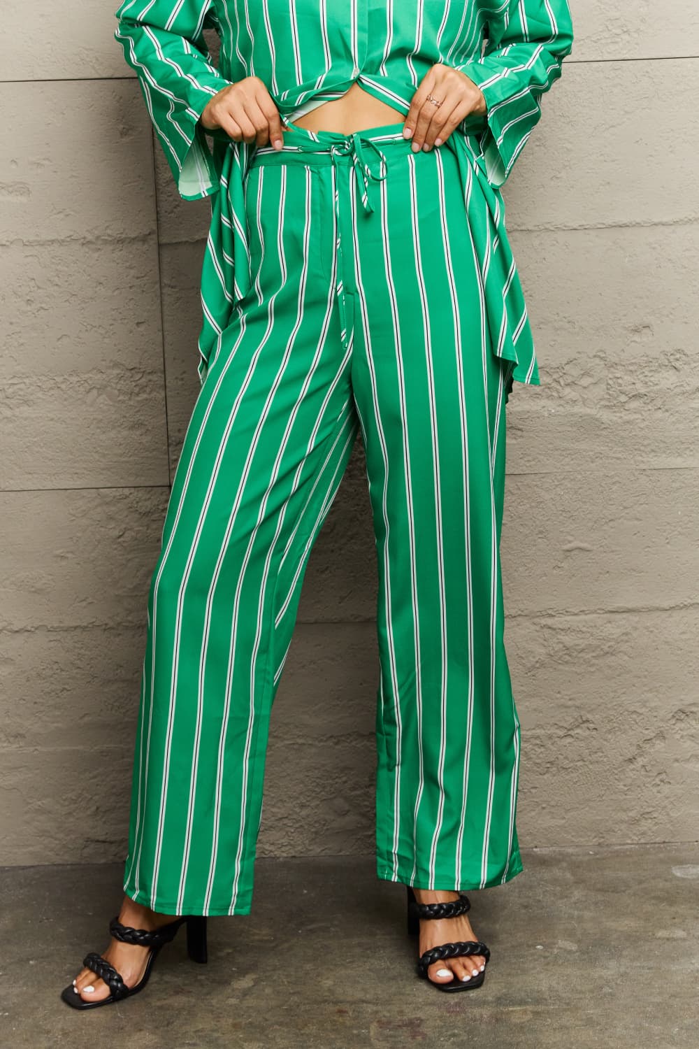 Striped Shirt and Pants Set