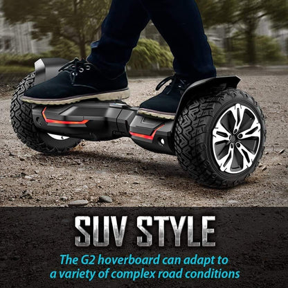 Gyroor Warrior 8.5 inch All Terrain Off Road Hoverboard with Bluetooth Speakers and LED Lights, UL2272 Certified Self Balancing Scooter