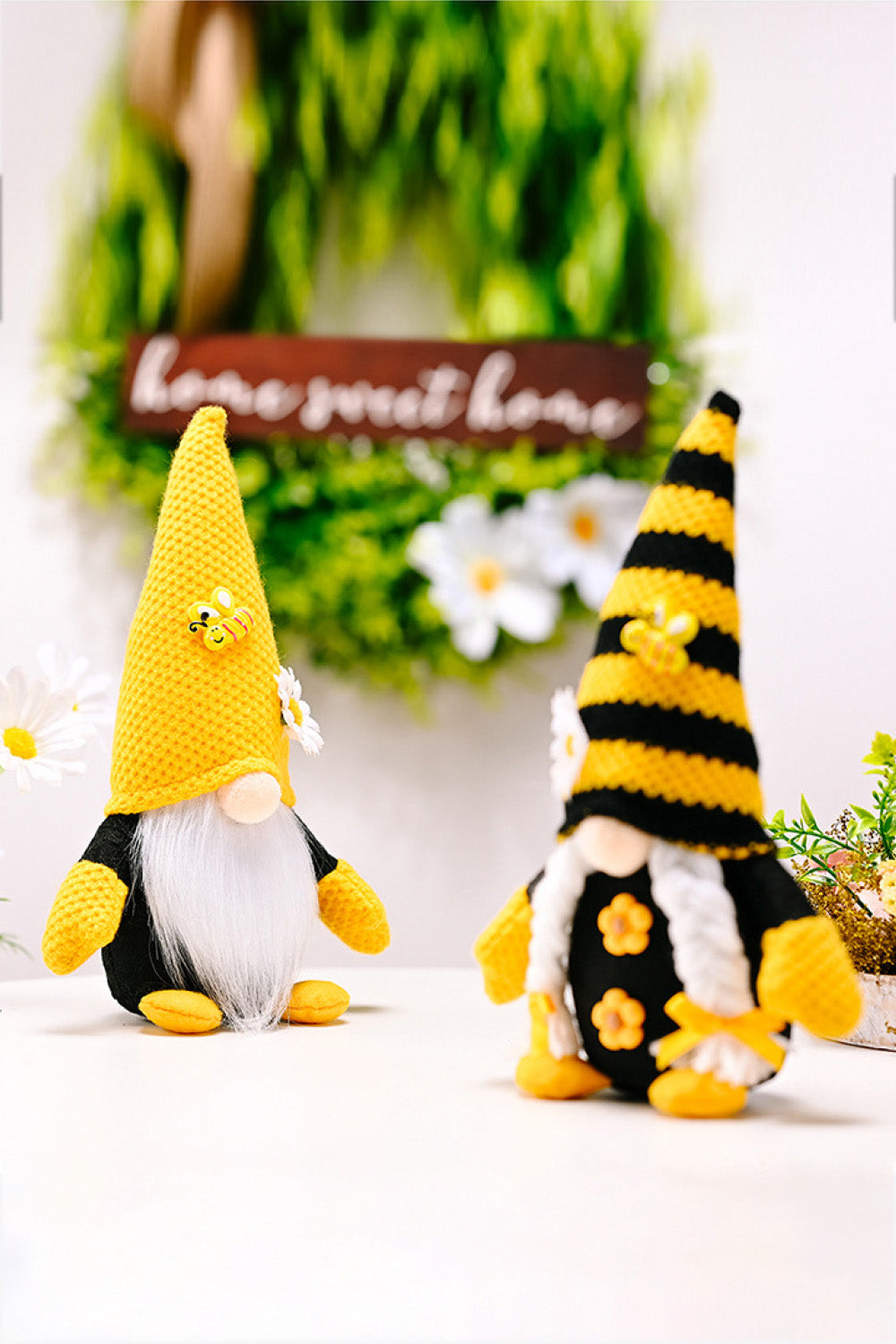 Bee and Flower Decor Faceless Gnome