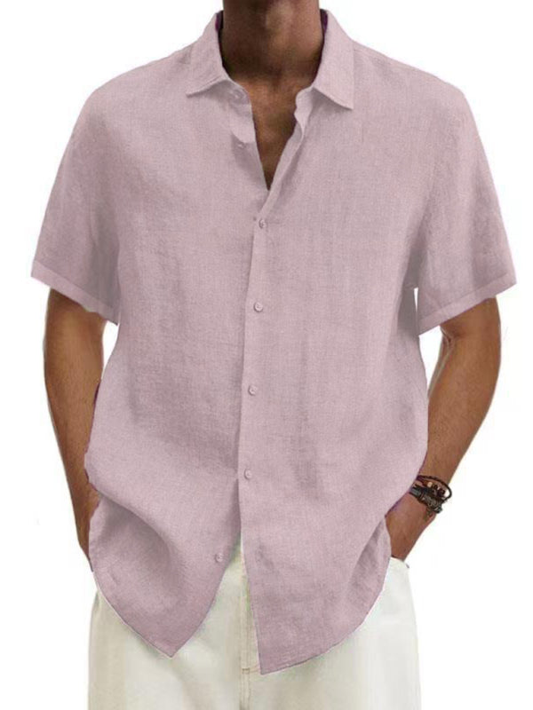 Men's Woven Casual Short Sleeve Shirt